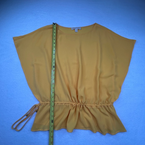 MICHAEL Michael Kors Women's Yellow Dolman Sleeve Top with a cinched waist Large - Picture 7 of 12
